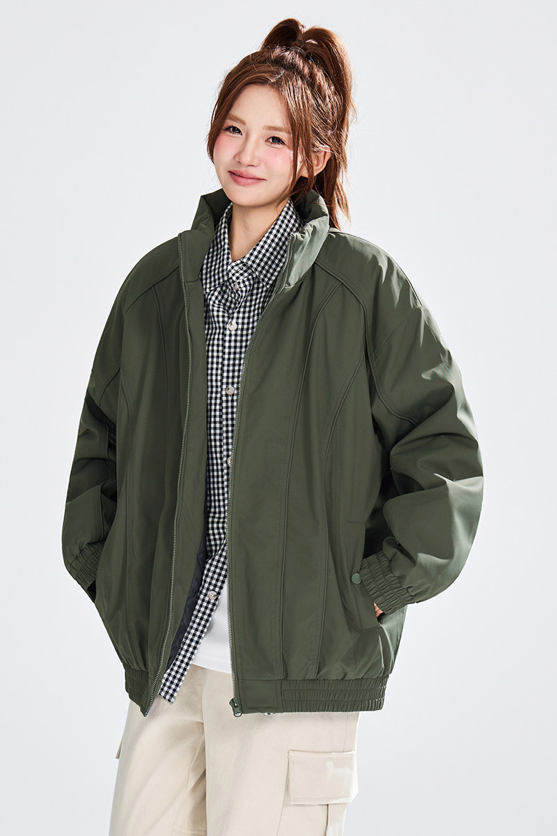 冬季宽松棉衣纯色立领百搭休闲外套A321-MY8866-P88,男装棉衣,电商A321