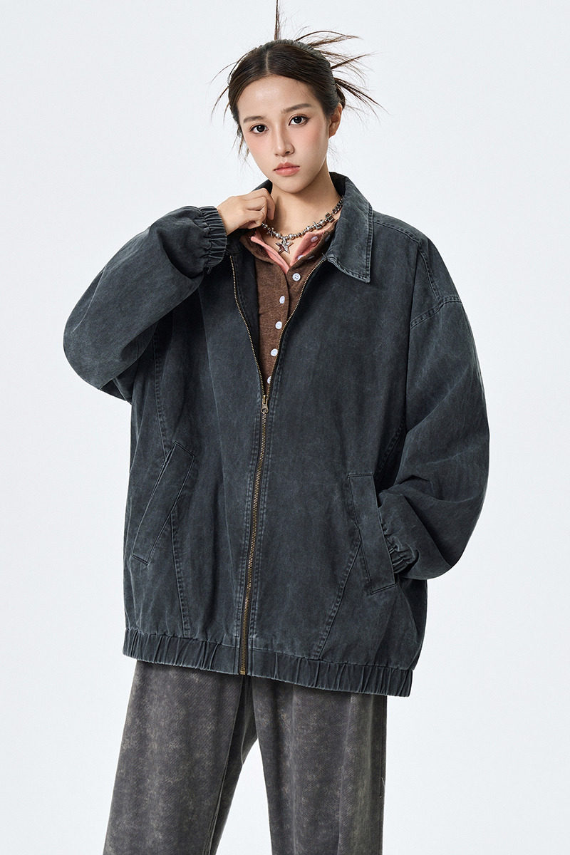 春秋水洗做旧夹克外套男女休闲夹克A321-J7946-P90,男装夹克,电商A321