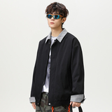 现货百搭休闲外套可拆卸领宽松男女休闲夹克A321-J9957-P75，男装夹克，电商A321