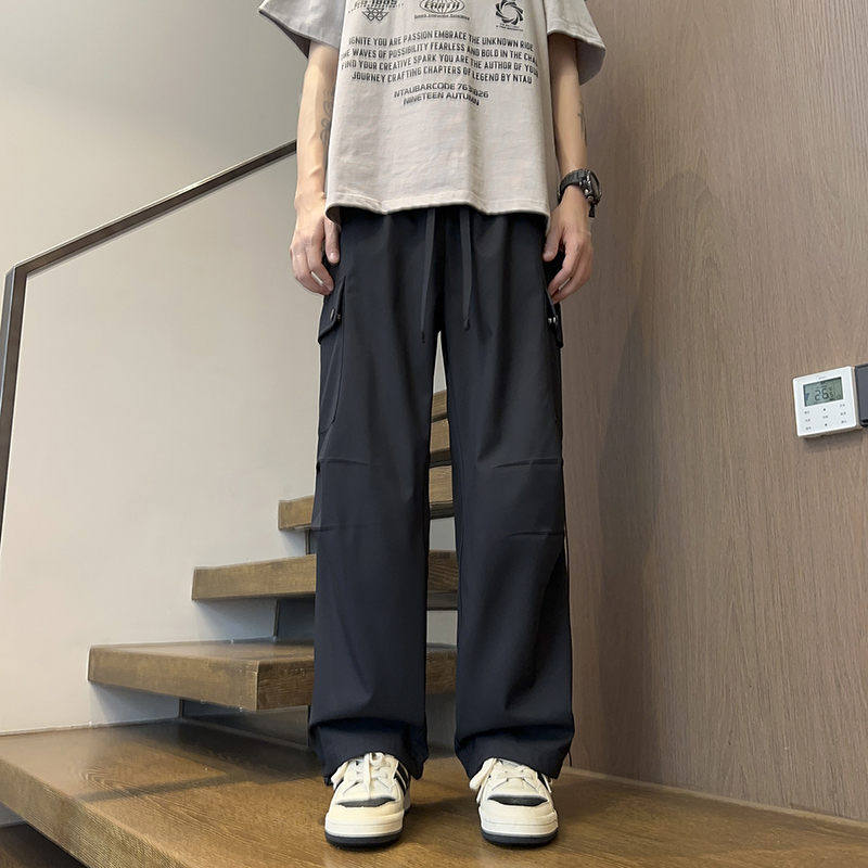 户外多口袋褶皱直筒休闲裤可调节束脚裤A321-K9886-P50,男装休闲裤,电商A321