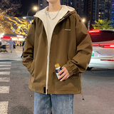 连帽冲锋衣外套春秋潮牌宽松休闲户外两面穿夹克A321-J7902-P70，男装夹克，电商A321