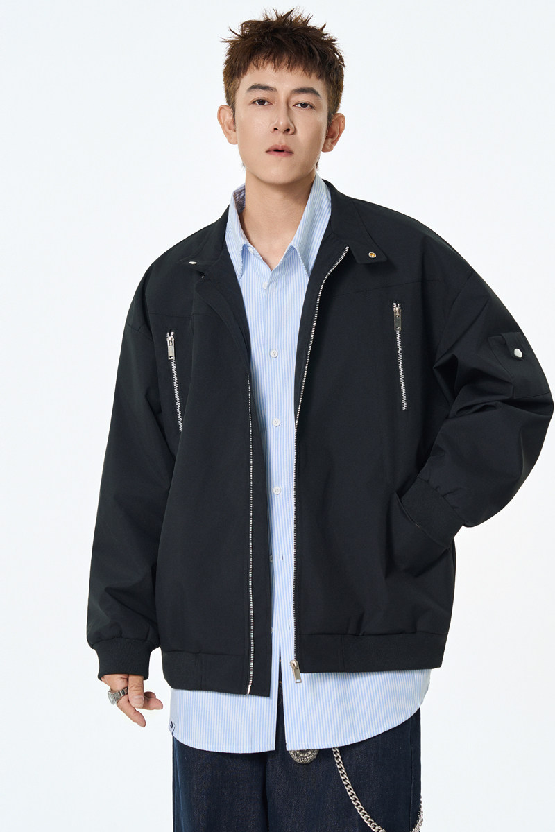 春秋棒球服男女休闲夹克上衣纯色外套A321-J7925-P68,男装夹克,电商A321