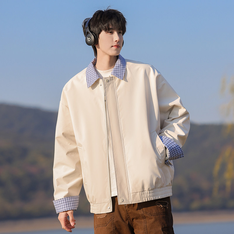 现货春秋美式领可拆卸外套潮牌棒球服冲锋衣夹克A321-J9963-P75,男装夹克,电商A321