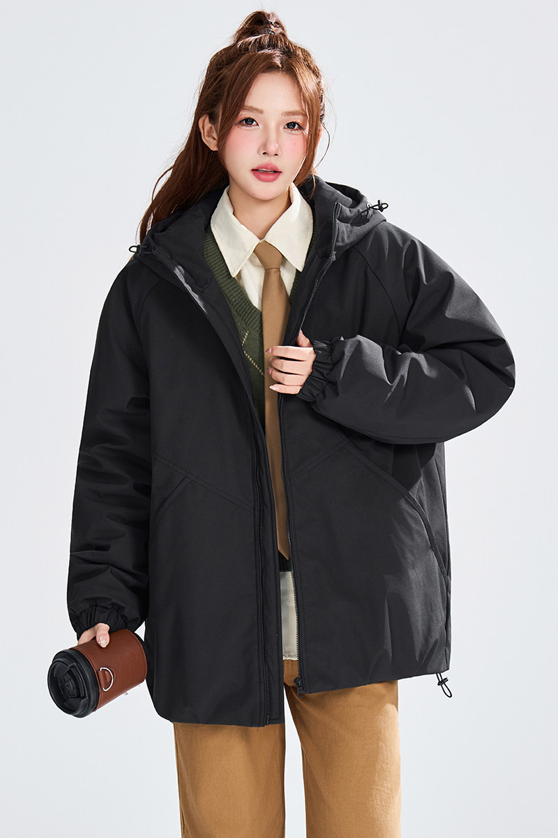 冬季纯色连帽休闲棉衣宽松百搭纯色棉服外套A321-MY8850-P90,男装棉衣,电商A321