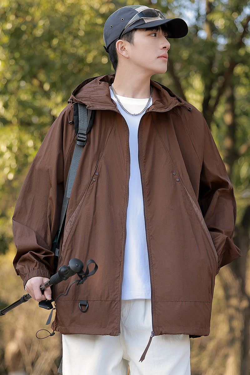 连帽外套男女防晒服宽松休闲百搭上衣A321-FS7732-P55,男装防晒衣,电商A321