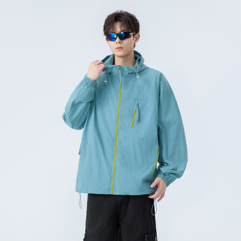 户外防晒衣男女夏季宽松皮肤衣防紫外线连帽外套A321-FS7730-P55，男装防晒衣，电商A321