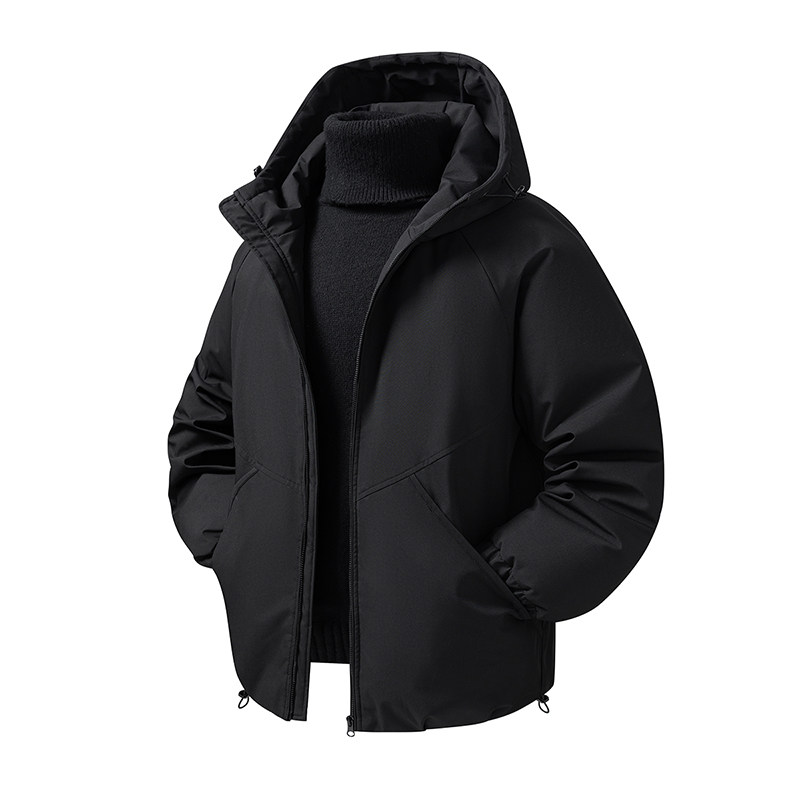 冬季纯色连帽休闲棉衣宽松百搭纯色棉服外套A321-MY8850-P90,男装棉衣,电商A321