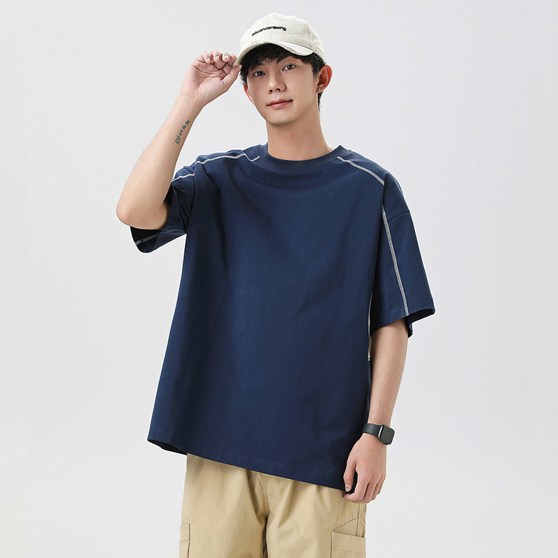 美式短袖T恤冰感夏季250G潮牌宽松休闲百搭上衣A321-TX216-P45,男装T恤,电商A321