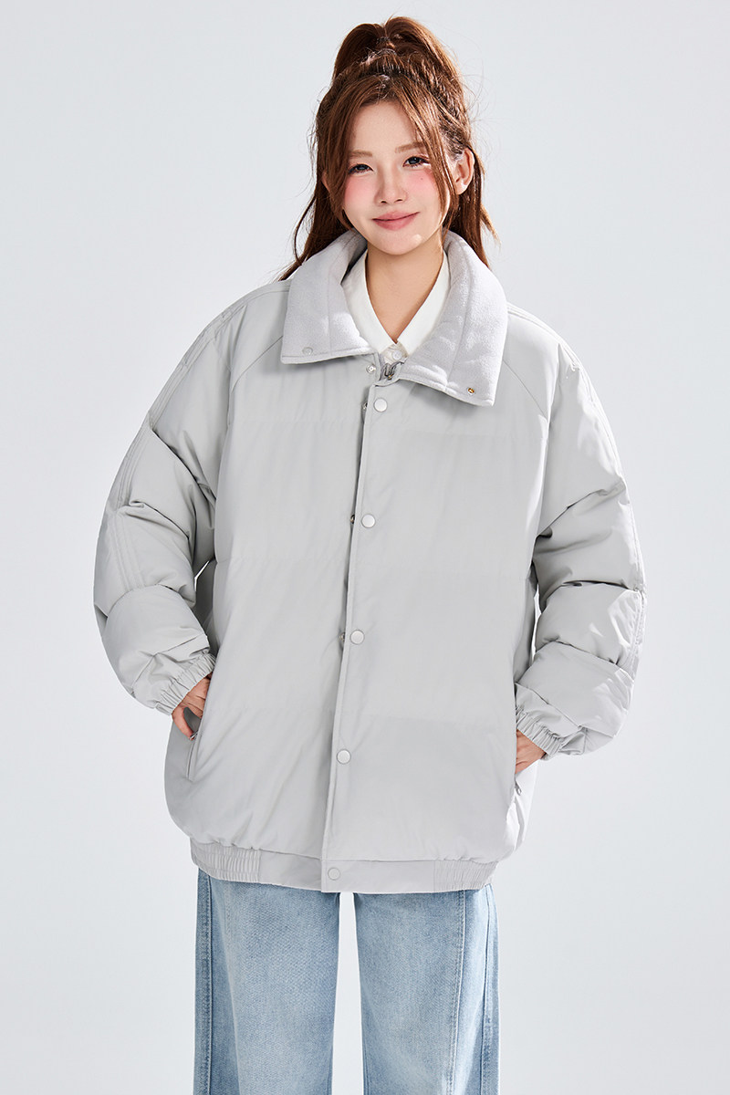 冬季保暖纯色立领棉衣宽松休闲外套A321-MY8835-P90图片
