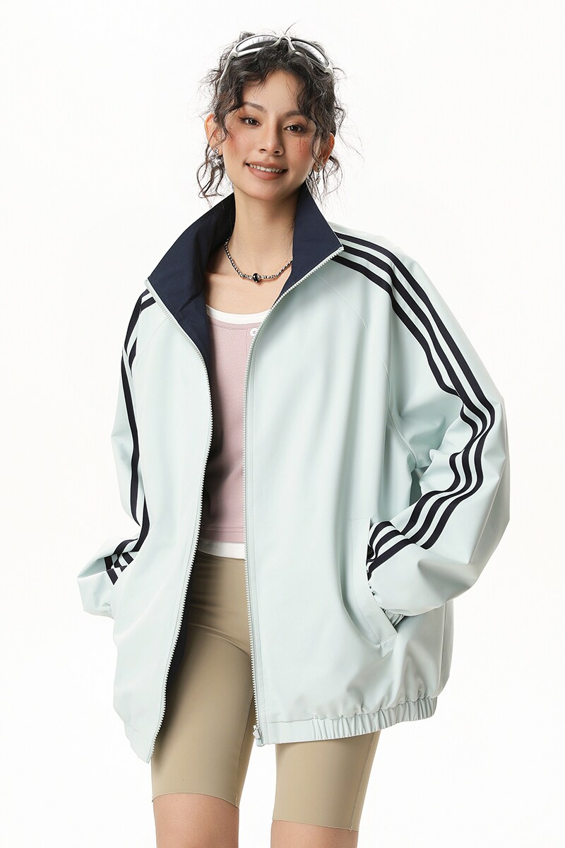 美式条纹夹克外套春秋休闲百搭双面穿立领夹克A321-J9969-P70,男装夹克,电商A321
