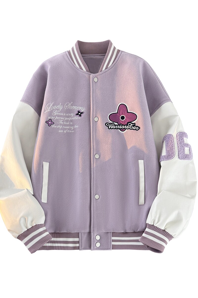 春秋棒球服外套男女刺绣PU休闲宽松夹克A321-J9953-P90,男装夹克,电商A321
