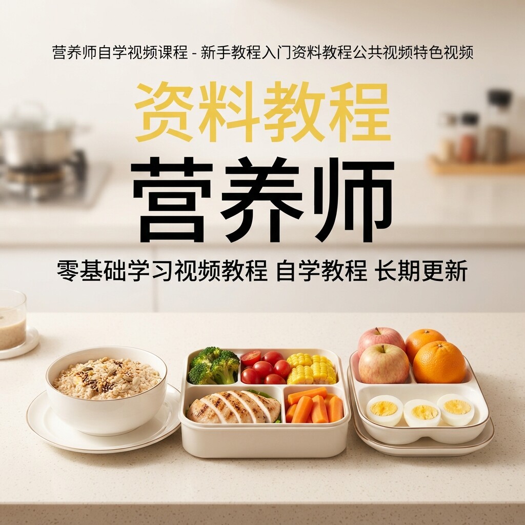 零基础营养师全套自学视频课程入门实操膳食搭配学习资料长期更新