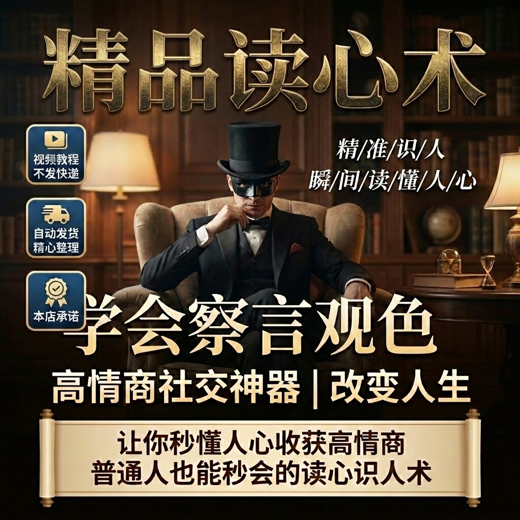 提升情商察言观色读心术识人术微表情心理学自学视频教学课程