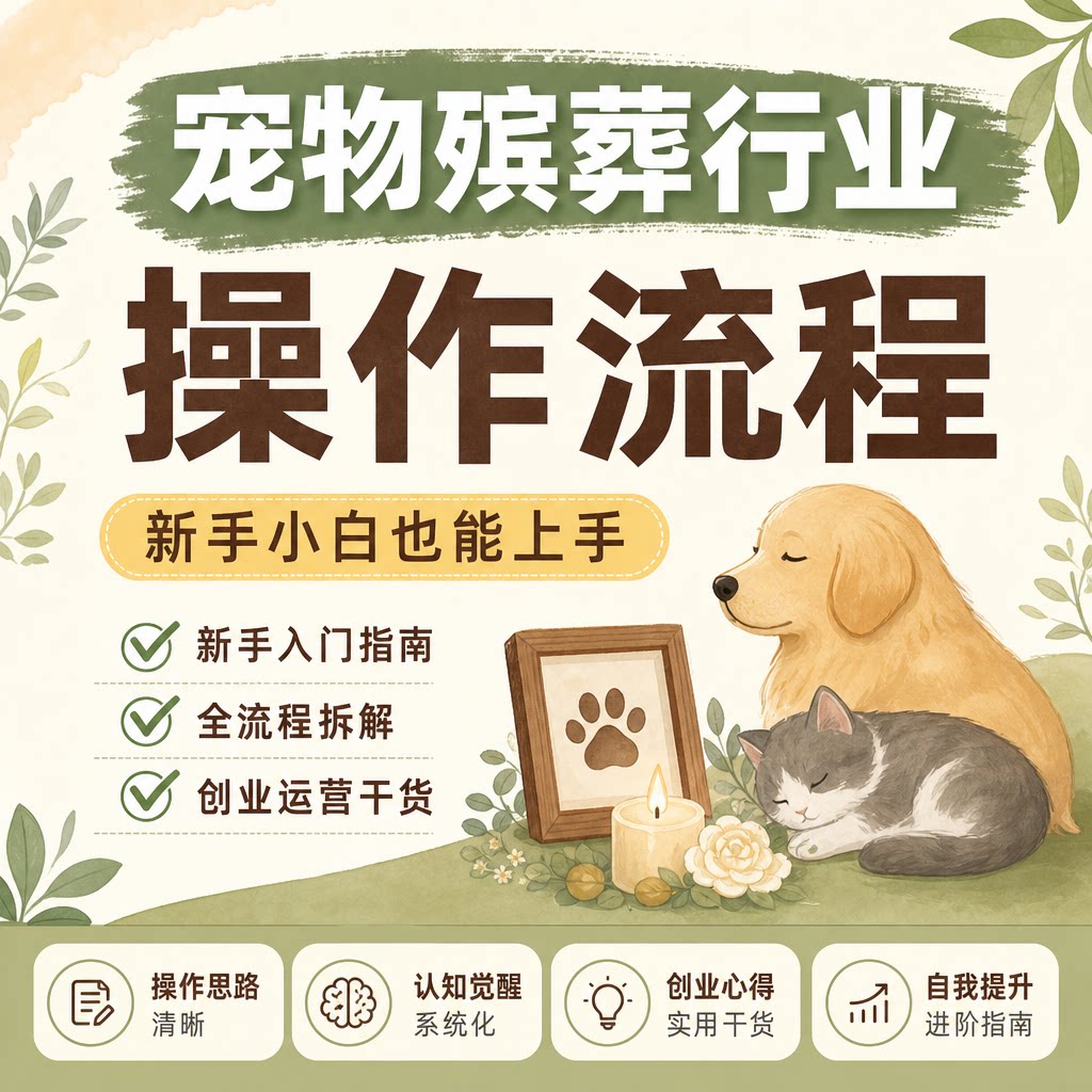 宠物殡葬行业操作流程全流程拆解新手小白入门创业运营干货教程