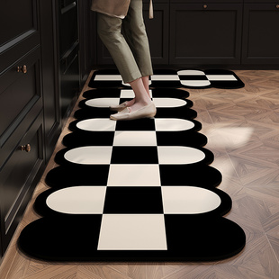 轻奢高级厨房地垫吸水吸油地毯可擦免洗防滑耐磨耐脏脚垫2025新款