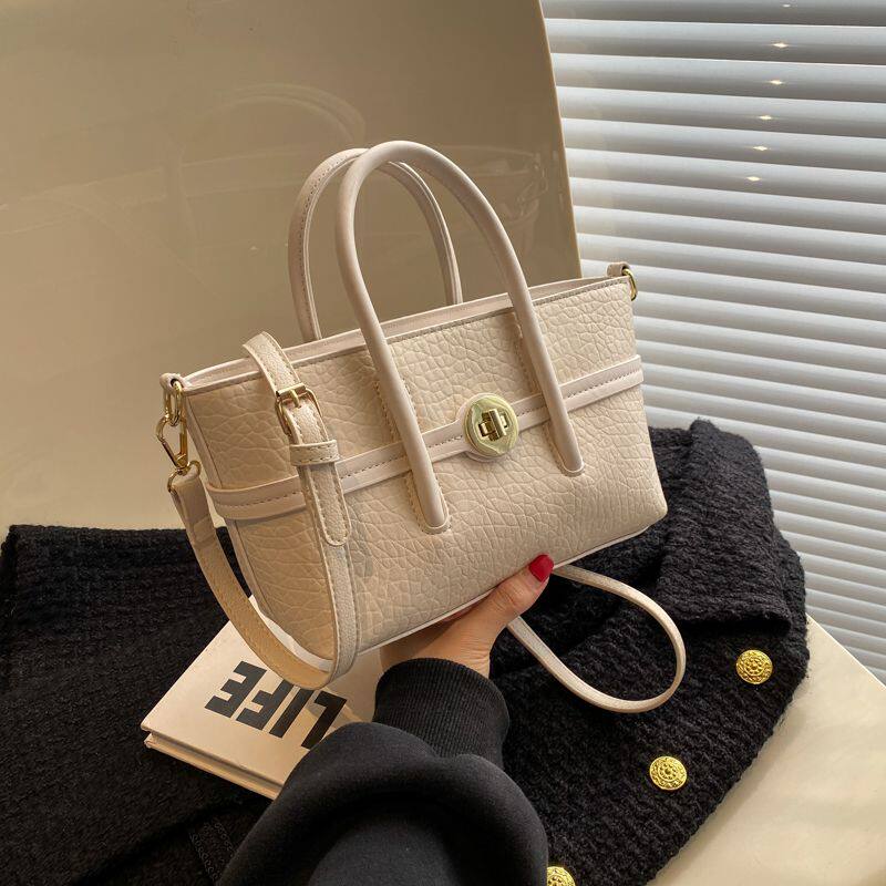 高级手提包通勤女包洋气ins小众黑色包2025两用百搭斜挎包中小型