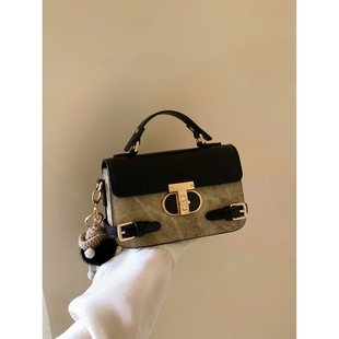 小众轻奢高级感小方包包女2025新款 复古百搭手提单肩斜挎包 高配版