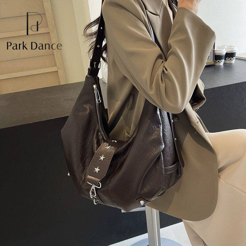 PARKDANCE高级质感包女大容量新款休闲时尚单肩斜挎包小众饺子包