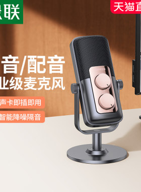 绿联直播有直播录音专用双指向