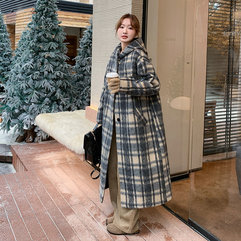 现货新款韩版博主风长款外套-211-1836P195控288，女装毛呢外套，浙宝211