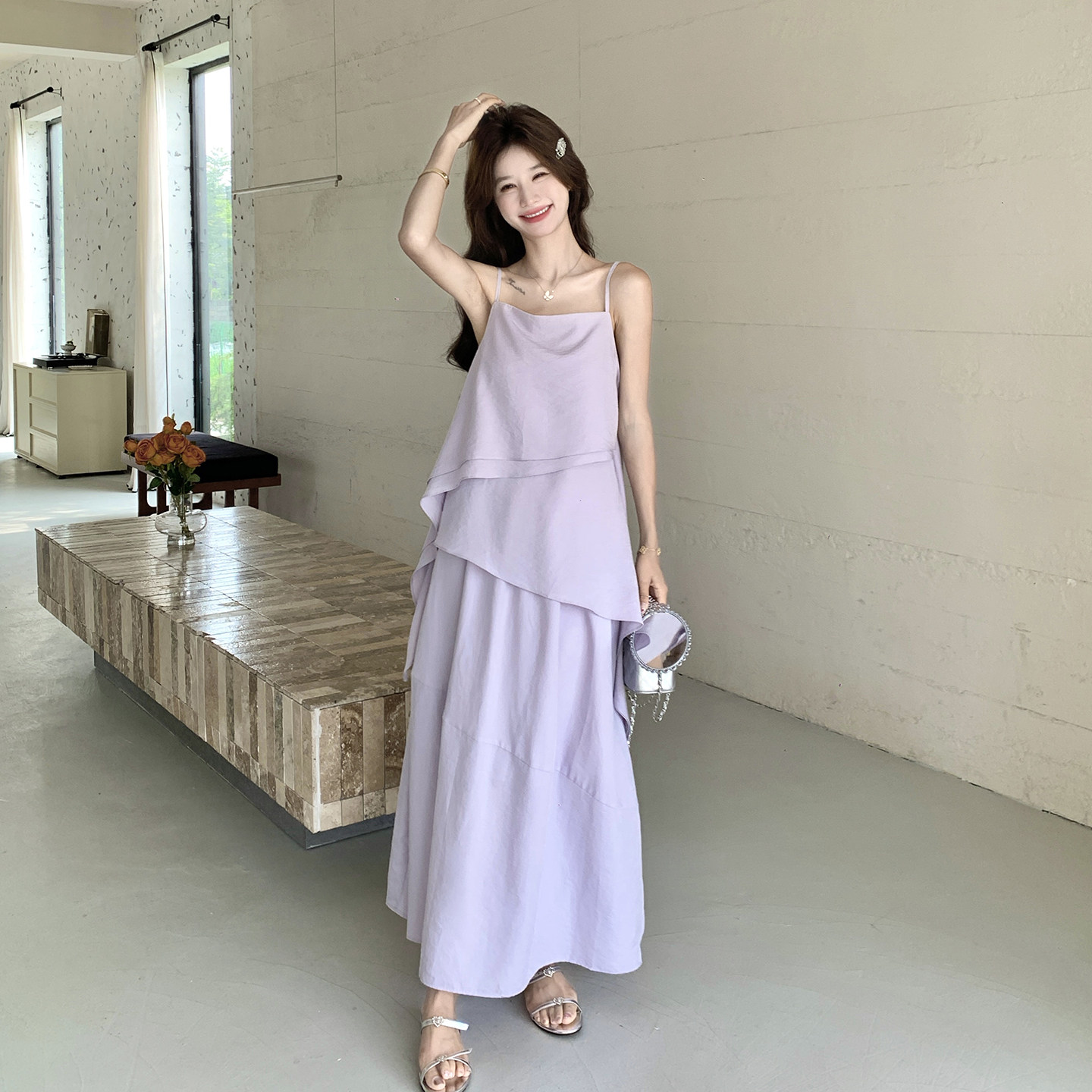 夏款设计感浪漫两件套2C393-9828P165控268，女装连衣裙，浙宝211