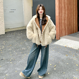 2025冬款新款两穿皮毛一体外套211-5879P225控328，女装毛呢外套，浙宝211