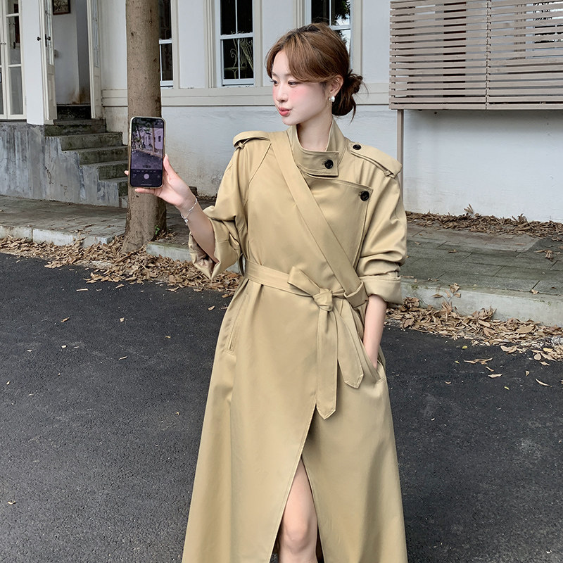 2026春款新款韩系博主风风衣带包包211-5856P195控278,女装风衣,浙宝211