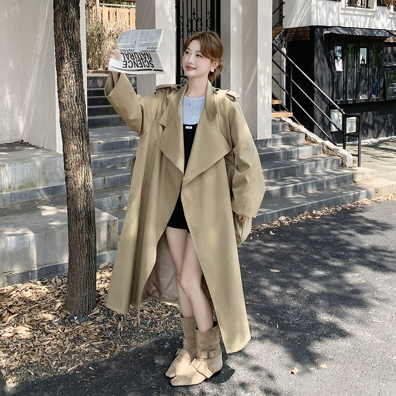 秋款新款韩系博主风风衣带包包211-5856P195控278,女装风衣,浙宝211