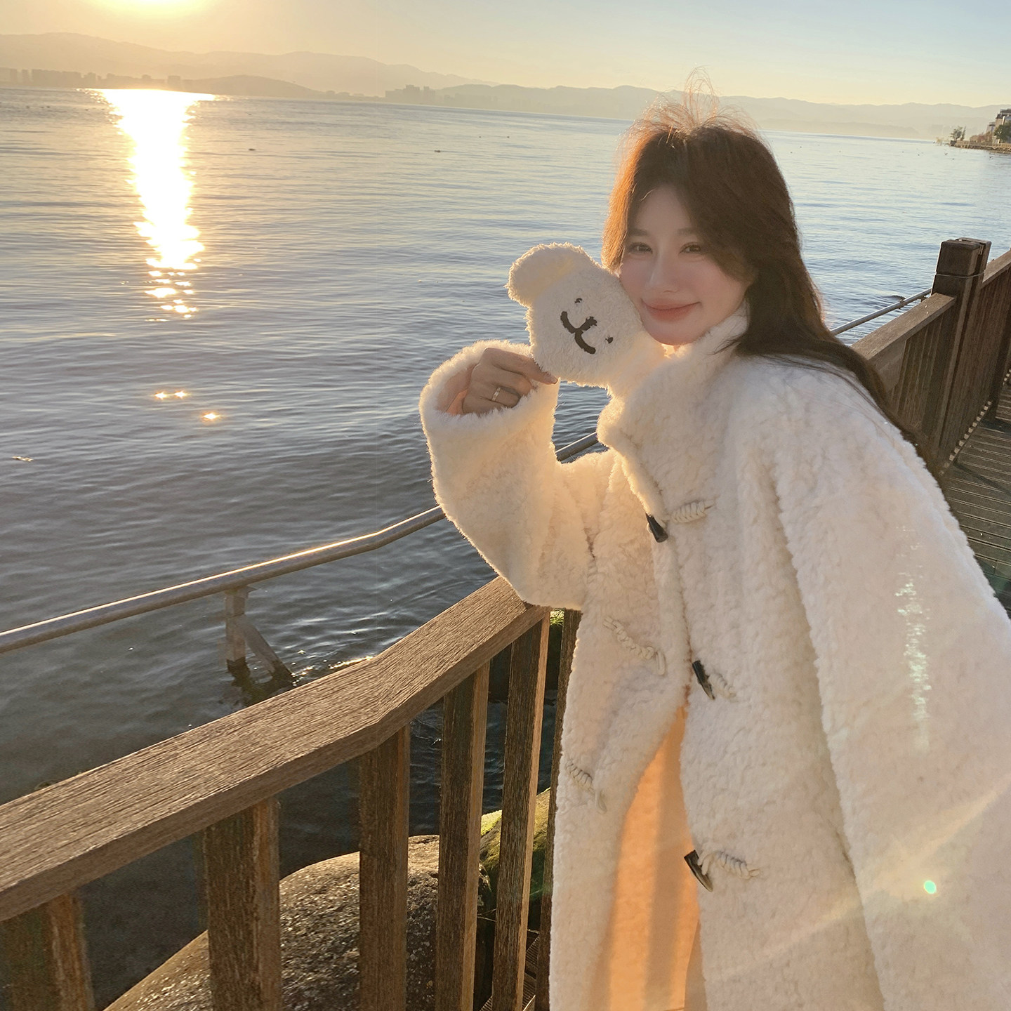 现货2026冬款新款皮毛一体211-5885P235控338，女装毛呢外套，浙宝211