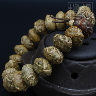 天然本色小鬼脸菩提子手链天台莲台菩提佛珠鬼脸手串念佛持珠文玩