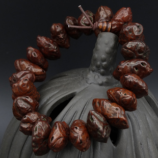 天台鬼脸菩提子佛珠手串文玩星月金刚金猪饰品鼠菩提子手链108颗