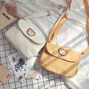 慵懒风小熊帆布包