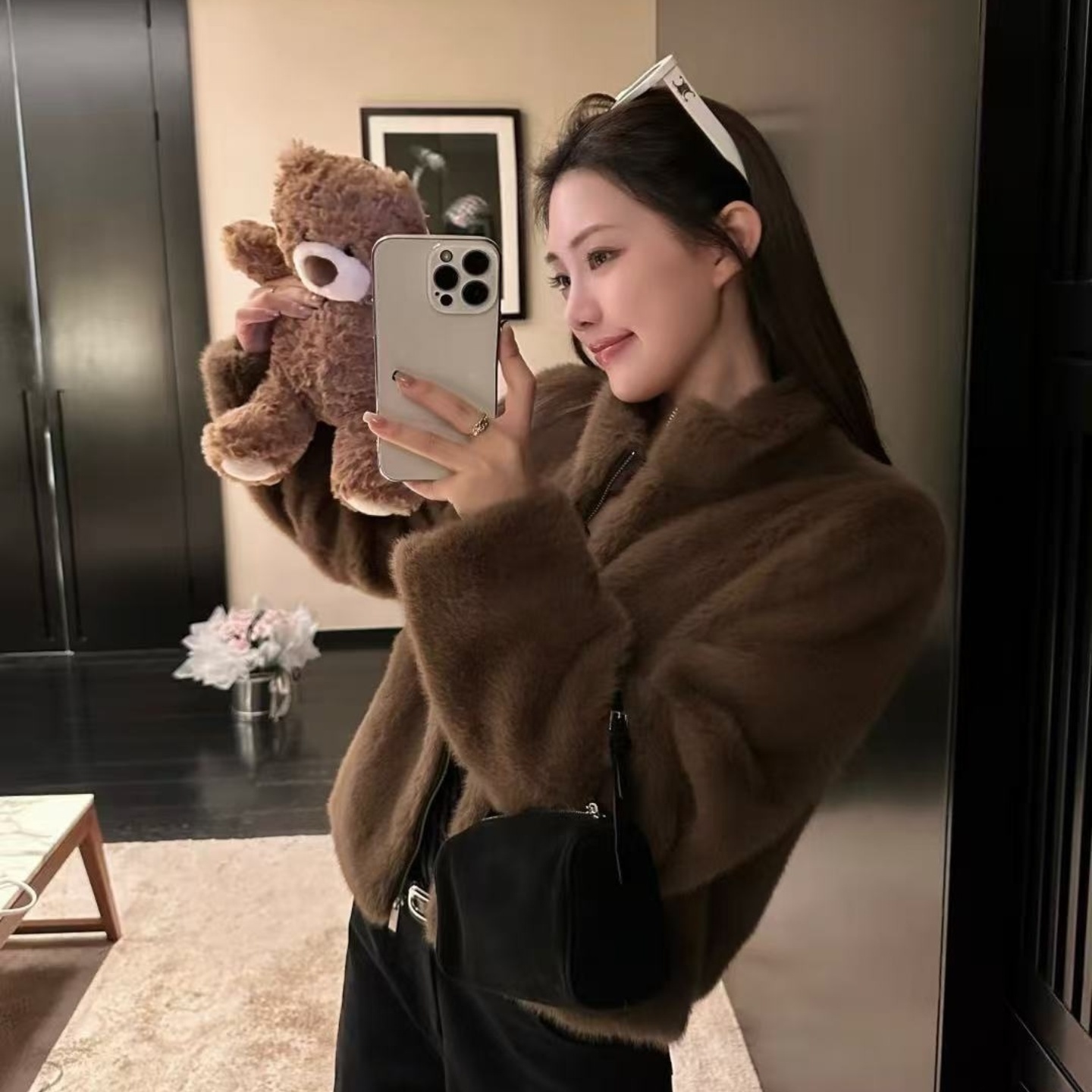 2025冬新款高级感水貂毛皮草外套