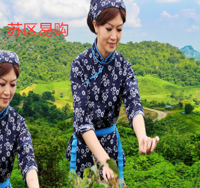 采茶女戏服 客家服饰 农民舞蹈阿庆嫂演出服 农庄乡村农村衣服女