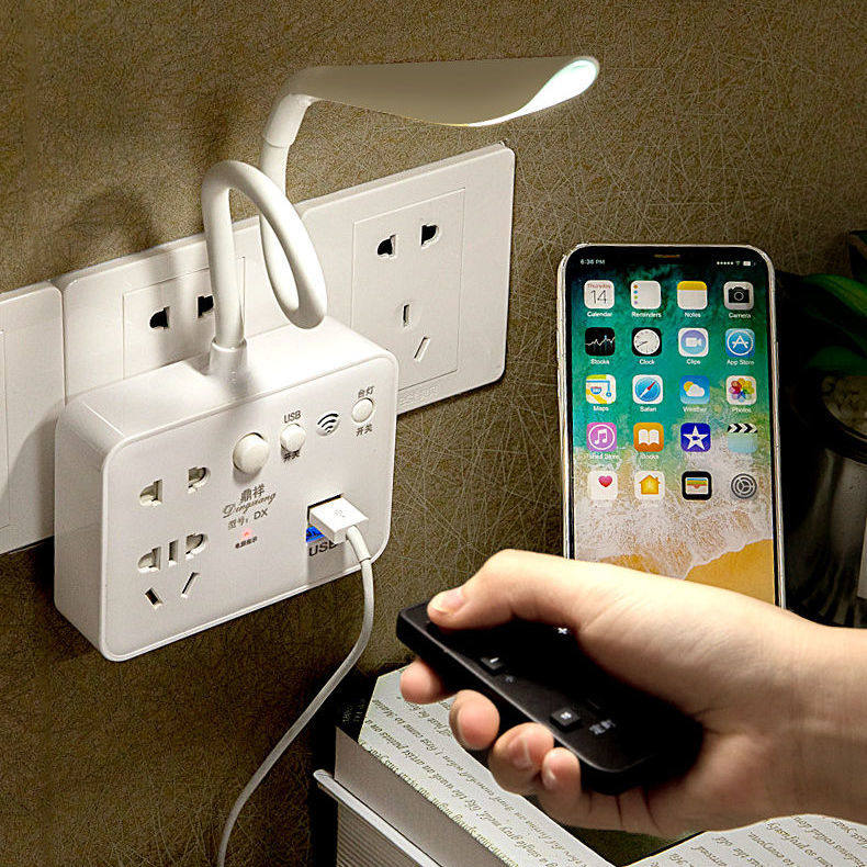 智能遥控开关插座台灯转换器无线独立面板多功能多用充电usb插头