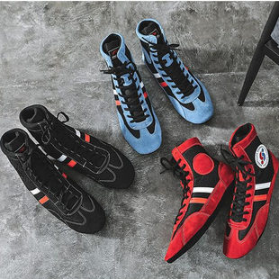 桑博鞋 摔跤鞋 综合格斗靴 桑波Sambo Shoes柔道鞋牛皮软底运动靴