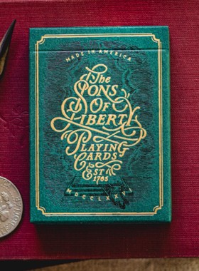 默默纸牌Sons of Liberty deck美国自由之子绿色款魔术花切扑克牌