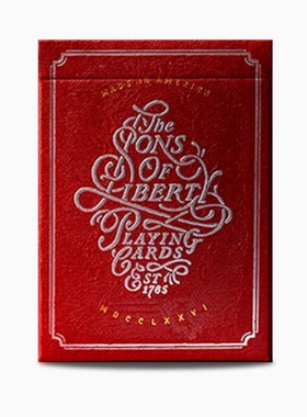 默默纸牌Sons of Liberty deck美国自由之子AOP红色绿色花切扑克
