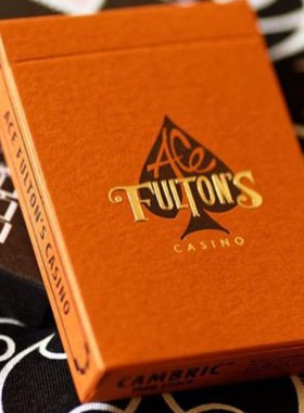 默默纸牌Ace Fulton's deck美国进口橘色富尔顿收藏花切扑克牌