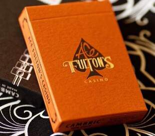默默纸牌Ace Fulton's deck美国进口橘色富尔顿收藏花切扑克牌