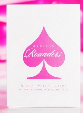 默默纸牌E公司Pink Madison Rounders deck粉色赌王收藏扑克牌
