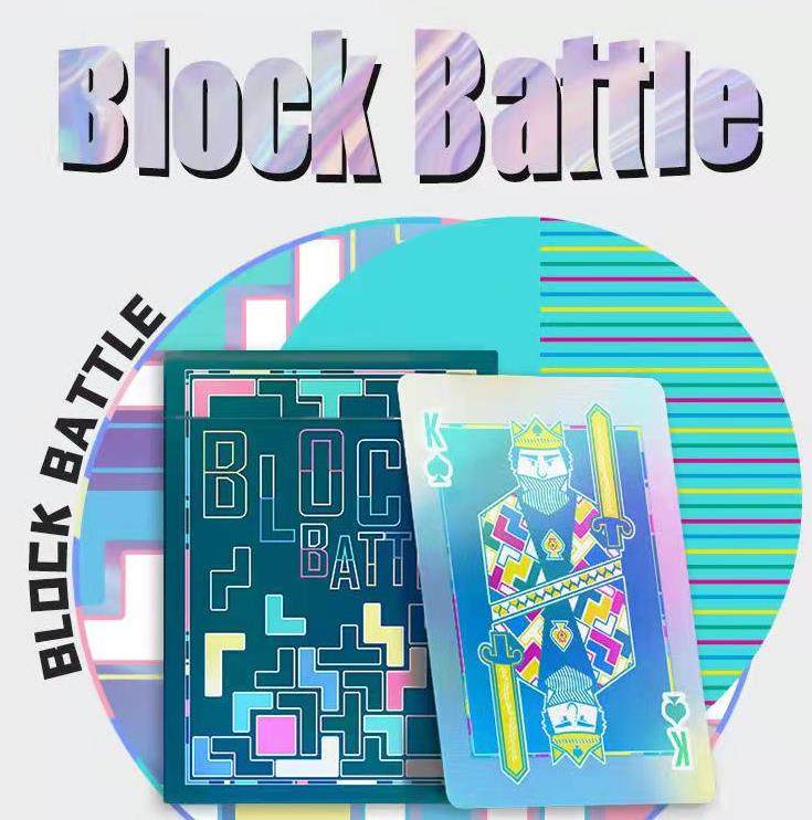 默默纸牌block battle deck方块较量双面镭射油墨限量款花切扑克图片