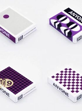 默默纸牌Anyone紫棋盘 小紫点 紫寿司6006紫千鸟格花切扑克牌