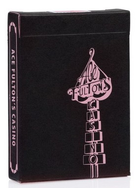 默默纸牌Ace Fulton's deck美国进口富尔顿黑粉花切魔术收藏扑克