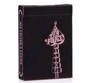 默默纸牌Ace Fulton's deck美国进口富尔顿黑粉花切魔术收藏扑克