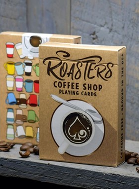 默默纸牌Roasters coffee美国罗斯特咖啡店收藏花式收藏扑克牌