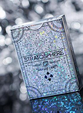 默默纸牌梦幻炫光深空V1黑色V2深蓝V4灰色 holo镭射收藏扑克牌