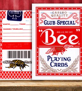 默默纸牌BEE playingcard大蜜蜂俱乐部美国老厂ohio蓝标扑克牌