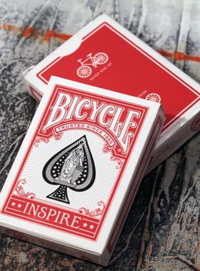 默默纸牌BICYCLE INSPIRE DECK美国原装激励单车红色蓝色扑克牌