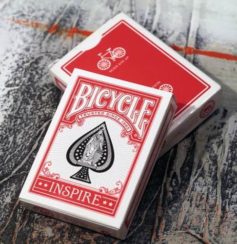 默默纸牌BICYCLE INSPIRE DECK美国原装激励单车红色蓝色扑克牌